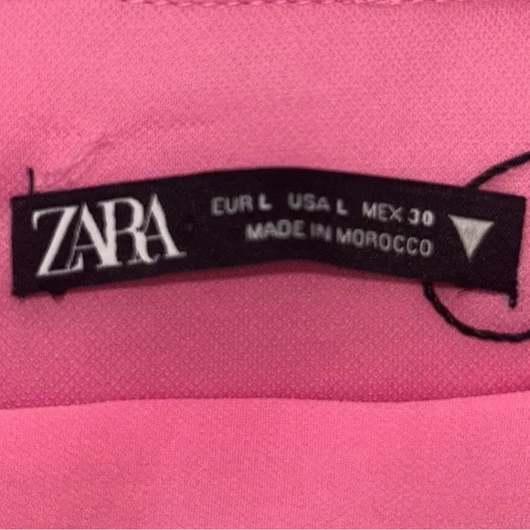 NWT Zara Barbie Pink Strapless Corset top with cut out fitted crop top L - Picture 5 of 9